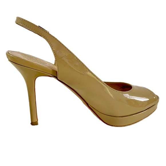 Vince Camuto Slingback Patent Leather High Heel Platform Size 7M - Picture 6 of 12
